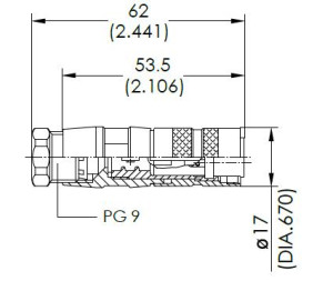 Female Plug; 2 Pin; Solder; Gold; 6-8mm; IP40