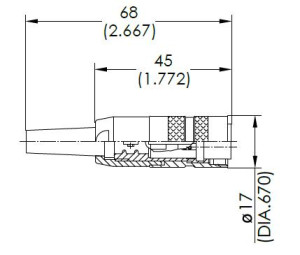 Female Plug; 3 Pin; Crimp; 4-6mm; IP40