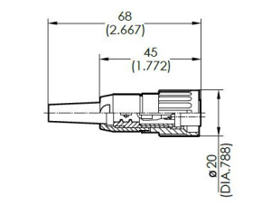 Female Plug; 4 Pin; Solder; Silver; 4-6mm; IP40