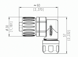 Female Angled Plug; 3+PE; Screw; Silver; 6-12,5mm; IP67