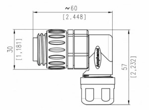 Male Angled Plug; Blue; 3+PE; Screw; Silver; 6-12,5mm; IP67